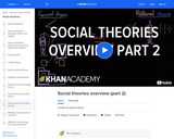 Social theories overview (part 2)