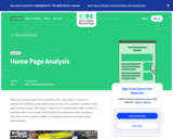 Assessment: Home Page Analysis