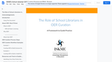 The Role of School Librarians in OER Curation: A Framework to Guide Practice