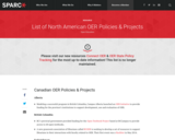 SPARC* List of North American OER Policies & Projects