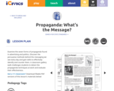 Propaganda - What's the Message?: Lesson Plan