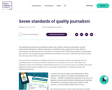 Seven standards of quality journalism