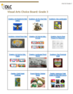 Visual Arts Choice Board: Grade 3