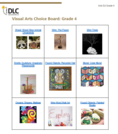 Visual Arts Choice Board: Grade 4