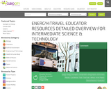 Energy4Travel Educator Resources DETAILED OVERVIEW FOR INTERMEDIATE SCIENCE & TECHNOLOGY