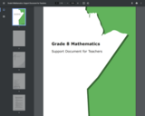 Grade 8 Mathematics: Supports Documents for Teachers