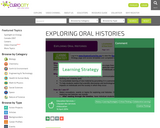 Exploring Oral Histories - Learning Strategy