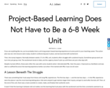 Quick  & Easy Project Based Learning K-12