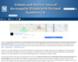 Volume and Surface Area of Rectangular Prisms with Decimal Numbers (A)