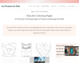 Fine Art Coloring Pages Archives