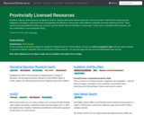 Provincially Licenced Resources for Teachers & Students (SK)