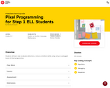 Pixel Programming for Step 1 EAL Students