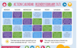 February 2021 Happiness Calendar - Friendly February