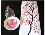 Cherry Blossom Art from a Recycled Soda Bottle