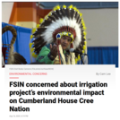 FSIN concerned about irrigation project’s environmental impact on Cumberland House Cree Nation