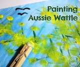 Wattle Painting with Pom Poms
