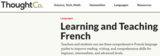 Learning and Teaching French