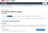 Conservation Officer in Canada