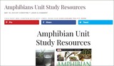 Amphibians Unit Study Resources
