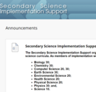 Secondary Science Implementation Support in Saskatchewan