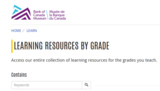 Bank of Canada - Learning resources by grade