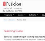 Japanese Culture (including Internment) Teaching Guide – Nikkei National Museum & Cultural Centre