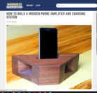 How to Build a Wooden Phone Amplifier and Charging Station
