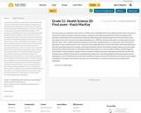 Grade 11- Health Science 20- Final exam - Kayla MacKay