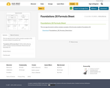 Foundations 20 Formula Sheet