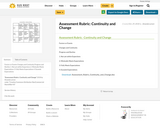 Assessment Rubric:  Continuity and Change