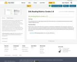 EAL Reading Rubrics: Grades 1-8