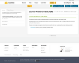 Learner Profile for TEACHERS