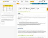 Critical Thinking Guidebook - 6-9 (Middle Years) Sun West