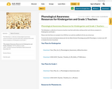 Phonological Awareness Resources for Kindergarten and Grade 1 Teachers