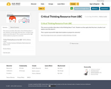 Critical Thinking Resource from UBC