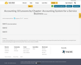 Accounting 10 Lessons by Chapter: Accounting System for a Service Business