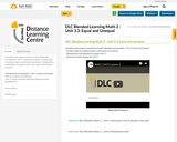 DLC Blended Learning Math 2 - Unit 3.3:  Equal and Unequal