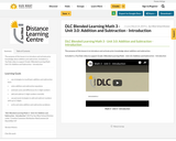 DLC Blended Learning Math 3 - Unit 3.0: Addition and Subtraction - Introduction