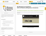 DLC Blended Learning Math 4- Unit 1.0: Patterns and Equations: Introduction