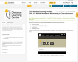 DLC Blended Learning Math 5 - Unit 2.7: Whole Numbers - Estimating to Check Answers