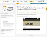 DLC Blended Learning Math 5 - Unit 3.2: Multiplying and Dividing Whole Numbers - Other Strategies for Multiplying and Dividing