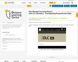 DLC Blended Learning Math 5 - Unit 6.2: Geometry - Investigating Perpendicular Sides