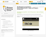 DLC Blended Learning Math 6 - Unit 4.0: Measurement - Angles and Polygons: Introduction