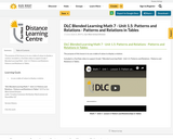 DLC Blended Learning Math 7 - Unit 1.5: Patterns and Relations - Patterns and Relations in Tables