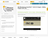 DLC Blended Learning Math 7 - Unit 2.2: Integers - Adding Integers with Tiles