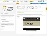 DLC Blended Learning Math 7 - Unit 3.5: Fractions, Decimals and Percents - Dividing Decimals