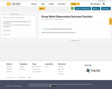 Group Work Observation Outcome Checklist