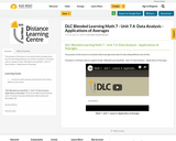 DLC Blended Learning Math 7 - Unit 7.4: Data Analysis - Applications of Averages