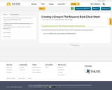 Creating a Group in The Resource Bank Cheat Sheet