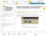 DLC Blended Learning Math 9 - Unit 9.2: Probabilities and Statistics - Potential Problems with Collecting Data
